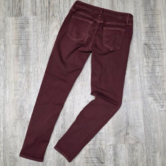 Just Black Low Rise Skinny Stretch Maroon Jeans Size 26 - Picture 6 of 7